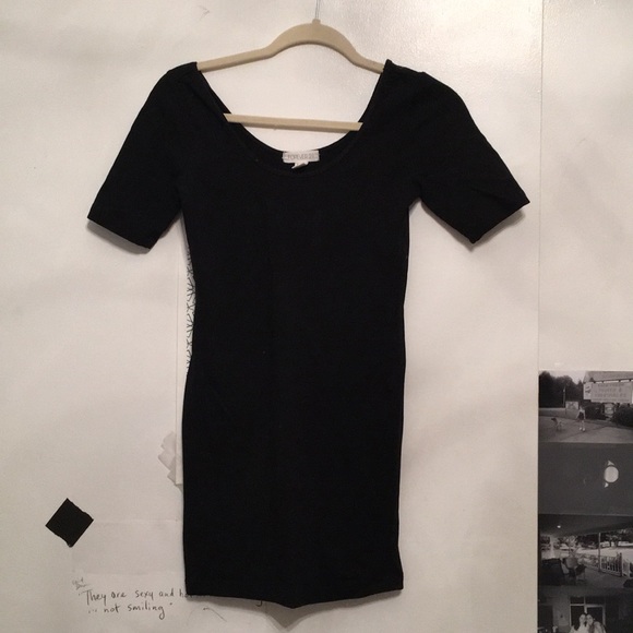 Forever 21 tight black midi dress - Picture 2 of 2